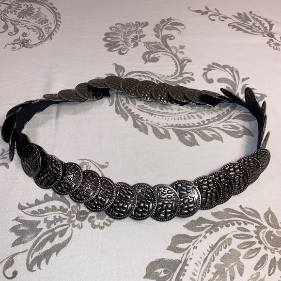 Accessories - Vintage 90s Hipster Stretch‎ Metal
Snake Scale Belt